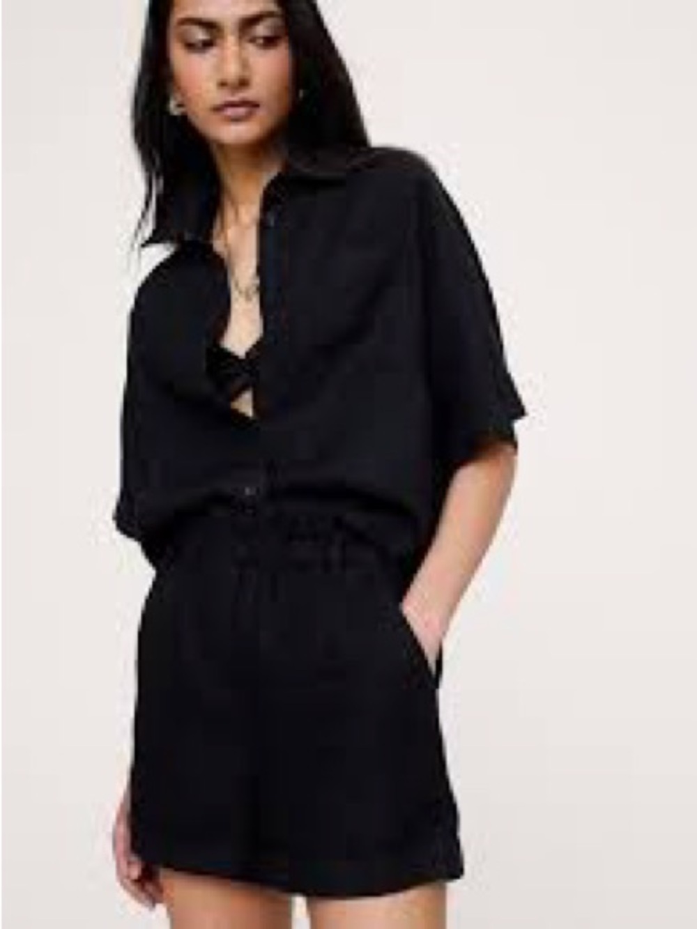 Reitmans 2piece Black High-Waist Elastic Waist Shorts